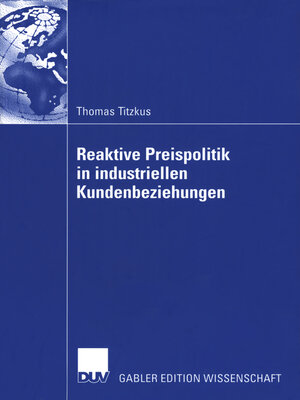 cover image of Reaktive Preispolitik in industriellen Kundenbeziehungen
